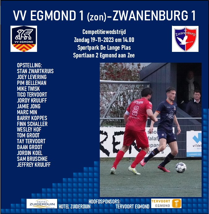 VV Egmond 1 - Zwanenburg 1 (zondag)