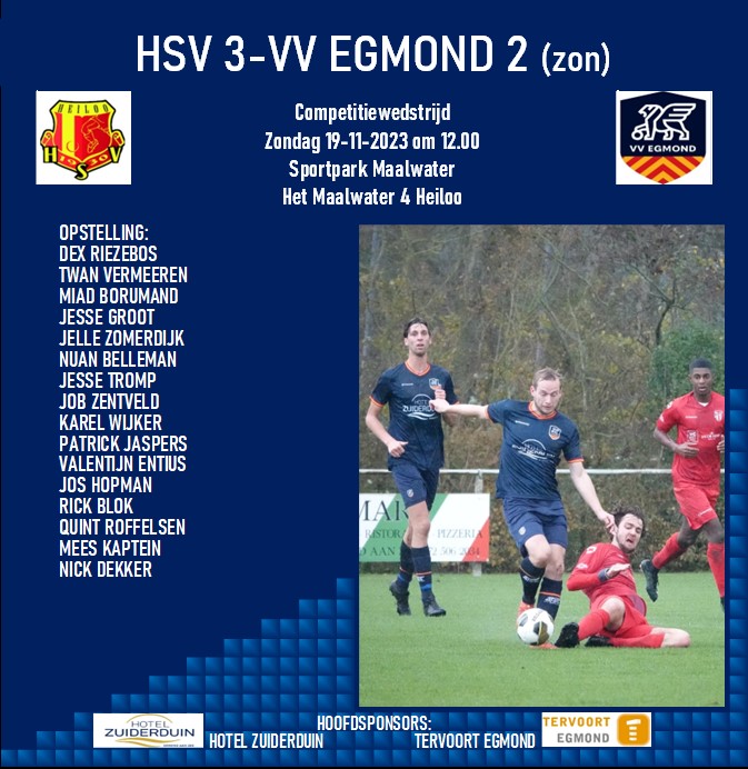 HSV 3 - VV Egmond 2 (zondag)