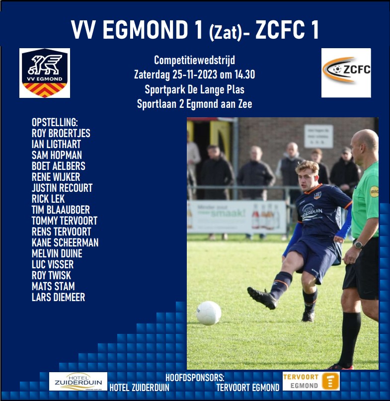 VV Egmond 1 - ZCFC 1 (zaterdag)