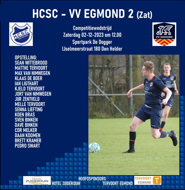 HCSC 2 - VV Egmond 2 (zaterdag)