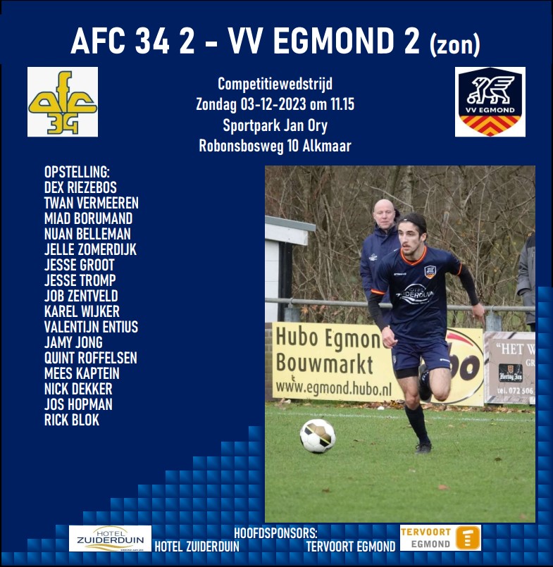 AFC 34 2 - VV Egmond 2 (zondag)