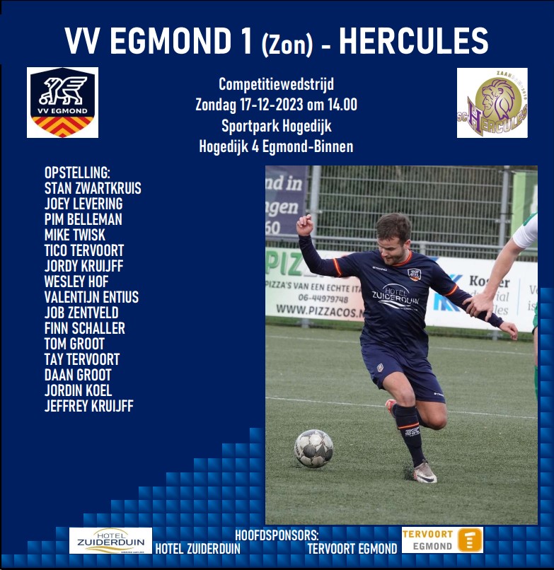VV Egmond 1 - Hercules Zaandam 1 (zon)