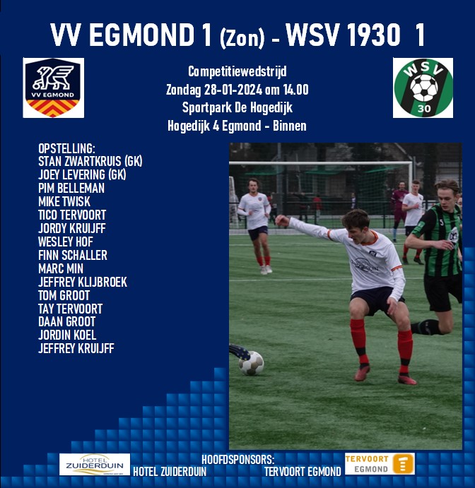 VV Egmond 1 - WSV 1930 1 (zon)