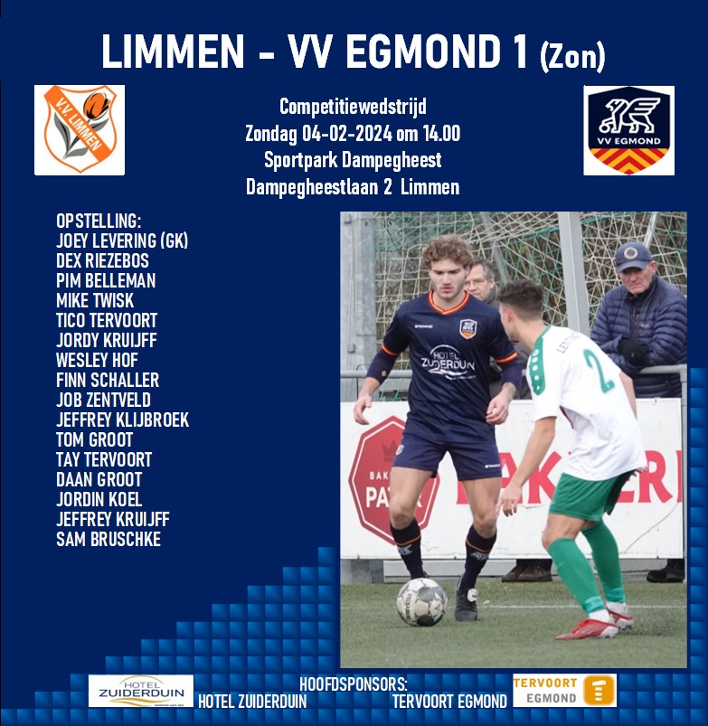 VV Limmen 1 - VV Egmond 1 (zon)