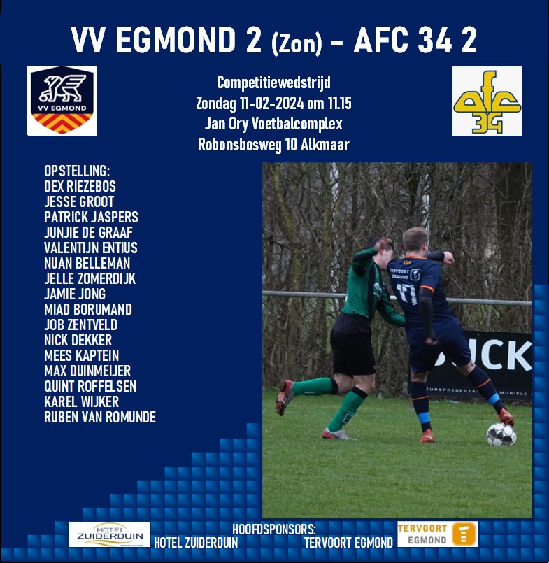 VV Egmond 2 - AFC 34 2 (zon)