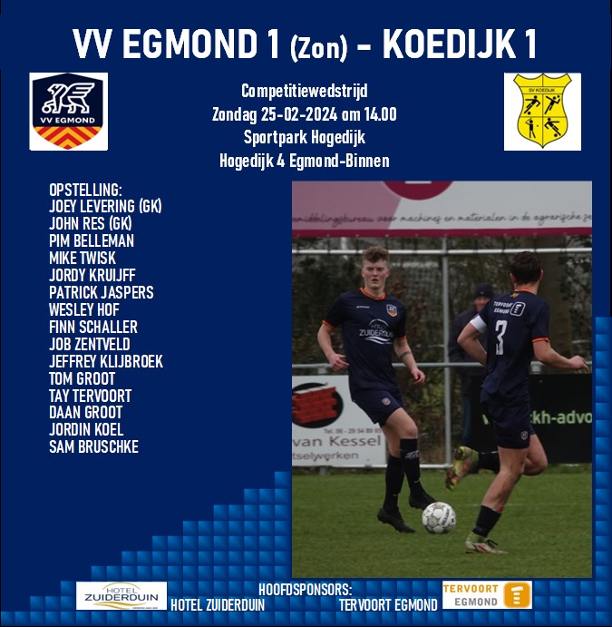 VV Egmond 1 - Koedijk 1 (zon)