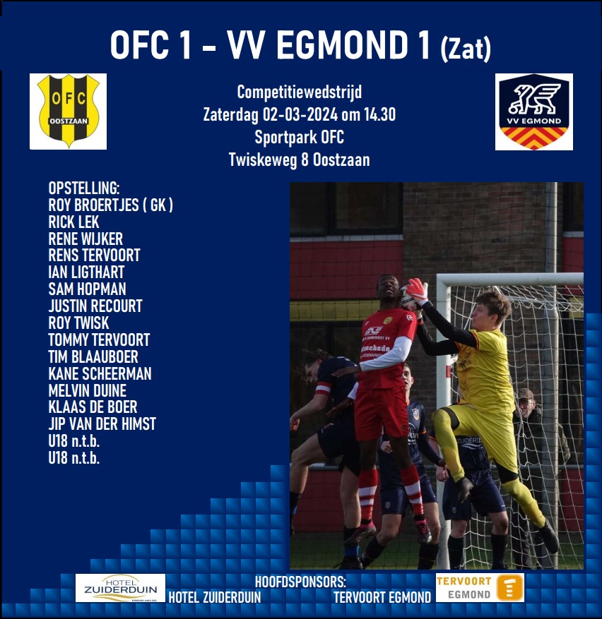 OFC 1 - VV Egmond 1 (zat)