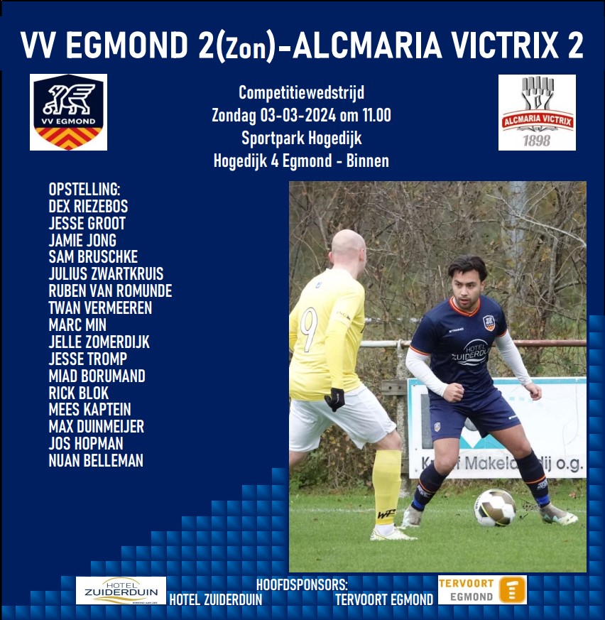 VV Egmond 2 - Alcmaria Victrix 2 (zon)