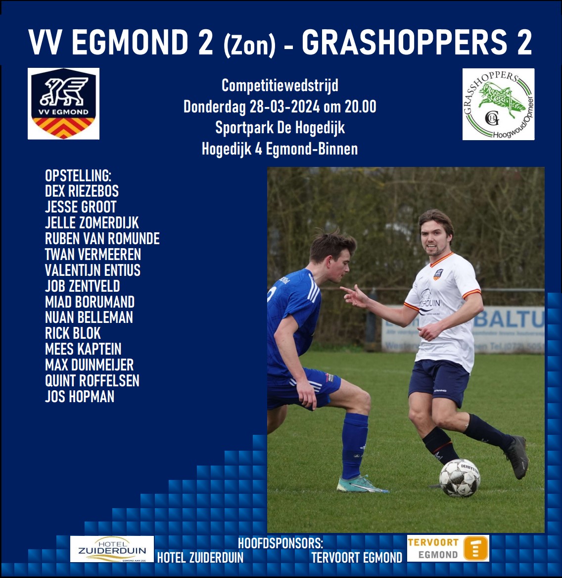 VV Egmond 2 - Grashoppers 2 (zon)
