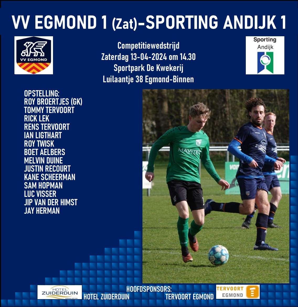 VV Egmond 1 - Sporting Andijk 1 (zat)