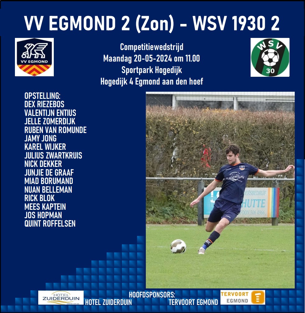 VV Egmond 2 - WSV 1930 2 (zon)