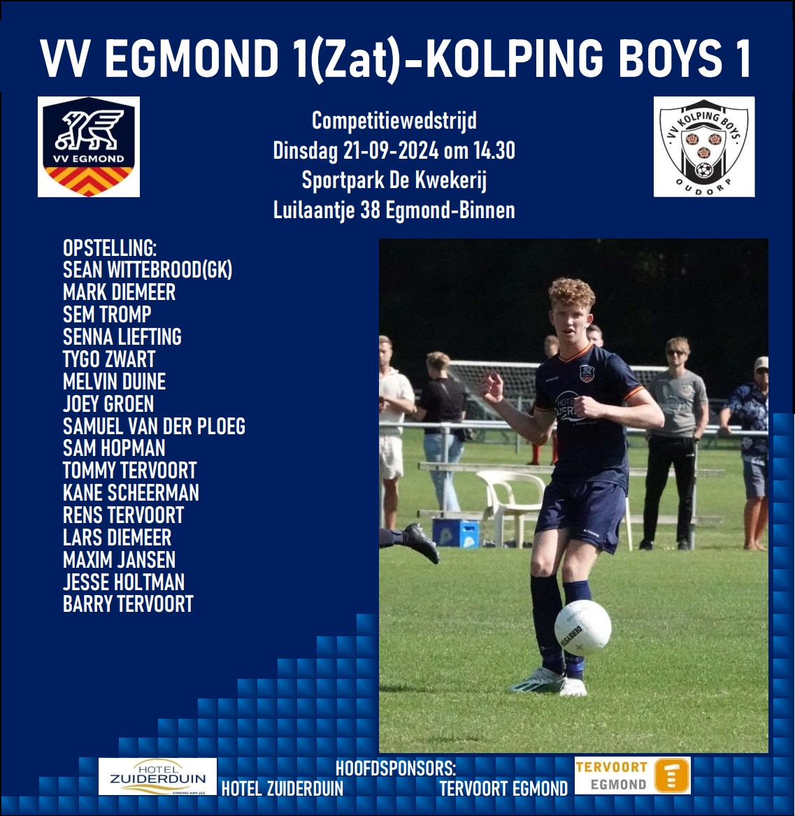 VV Egmond 1 (zat) - Kolping Boys 1