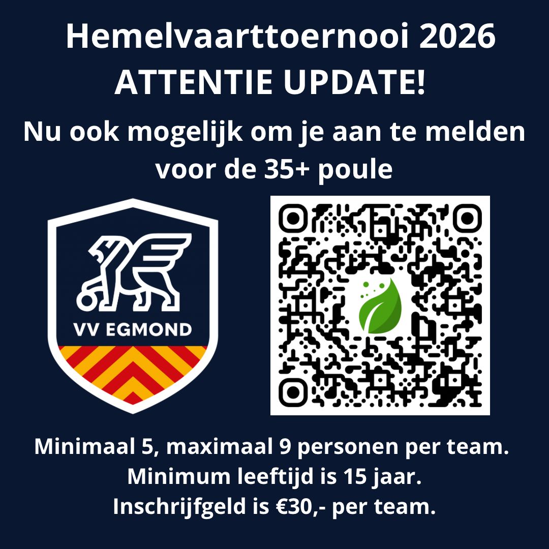 Hemelvaarttoernooi update
