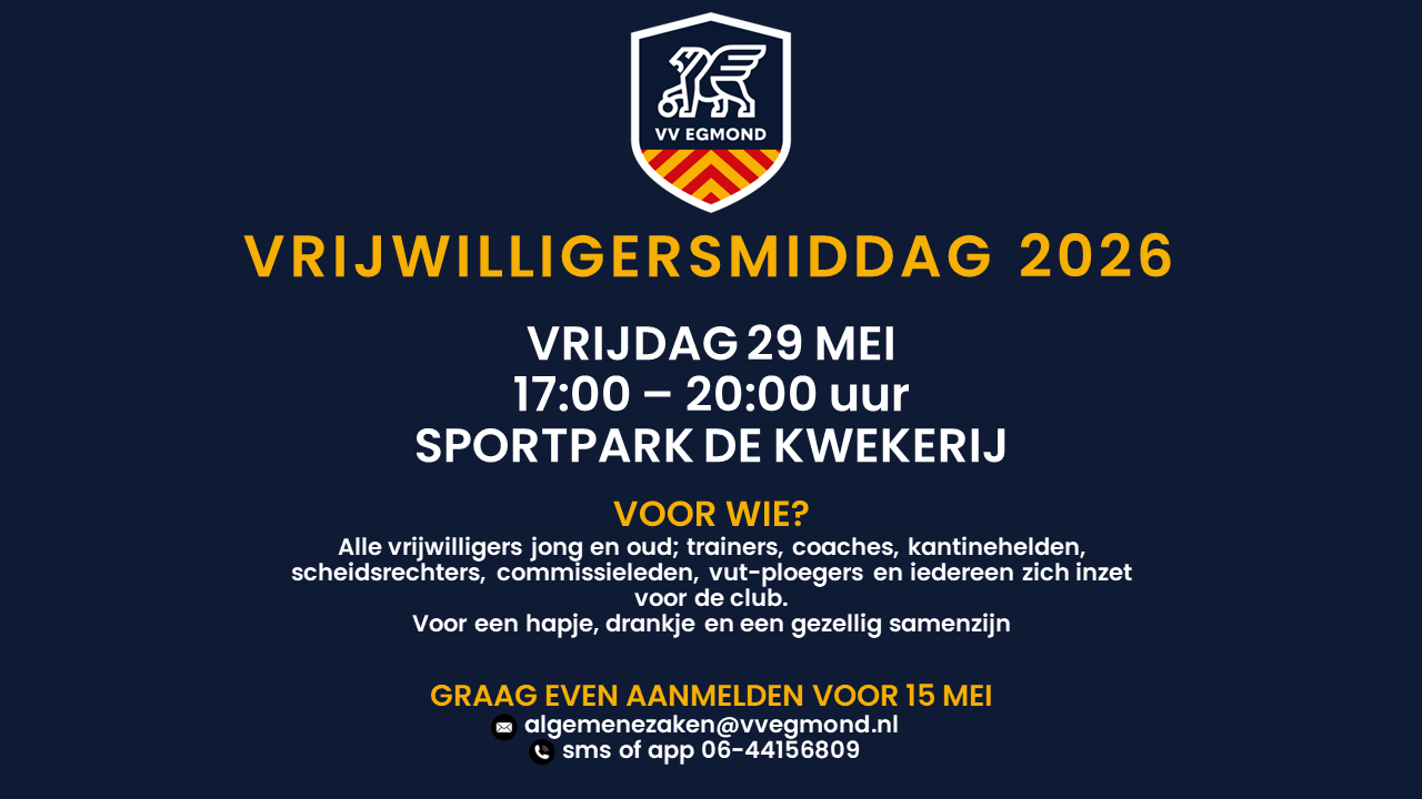 Vrijwilligersmiddag dit jaar op 29 mei op de Kwekerij