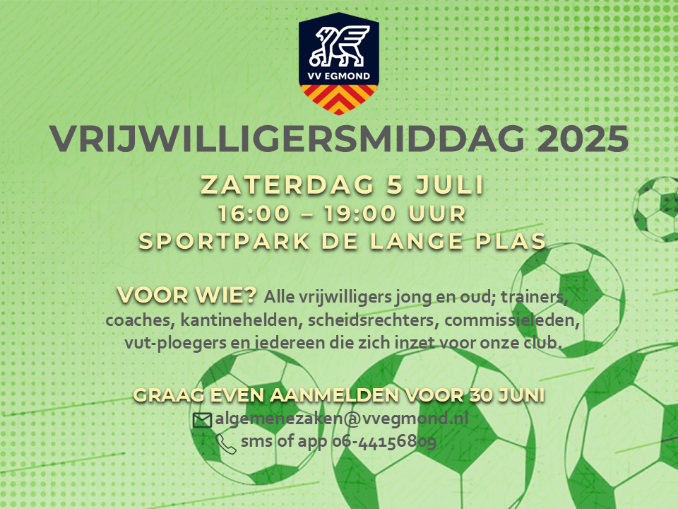 Vrijwilligersdag op sportpark De Lange Plas