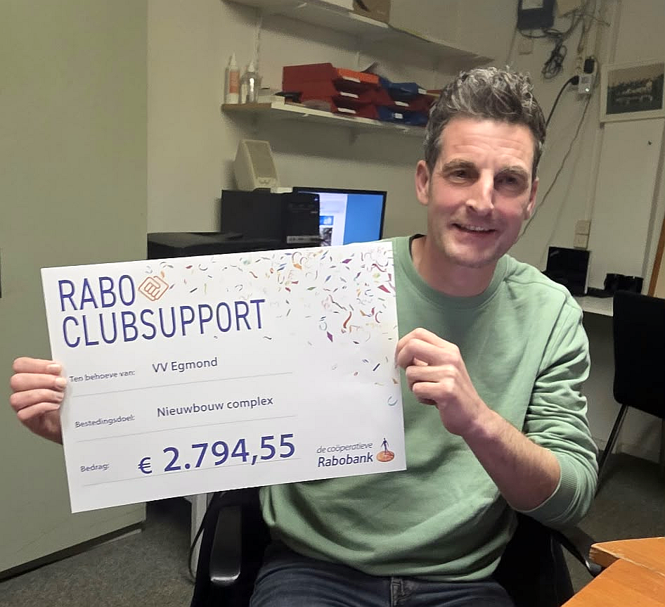 € 2794,- voor VV Egmond bij Rabo Clubsupport 2026