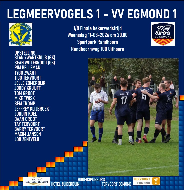 Met de bus mee naar de bekerwedstrijd tegen Legmeervogels